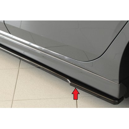 Rieger spoiler pod boční práh mont. strana levá pro Seat Leon 5F 5-dvéř., 01/17-, plast ABS lakovaný do černé lesklé barvy