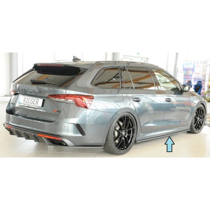 Rieger spoiler pod boční práh mont. strana levá pro Škoda Octavia RS NX combi, r.v. 07/20-, plast ABS bez povrchové úpravy