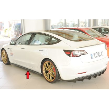 Rieger spoiler pod boční práh mont. strana levá pro Tesla Model 3 003, r.v. 06/18-, plast ABS bez povrchové úpravy