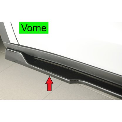 Rieger spoiler pod boční práh mont. strana levá pro Tesla Model Y 003, 03/20-, plast ABS lakovaný do černé lesklé barvy