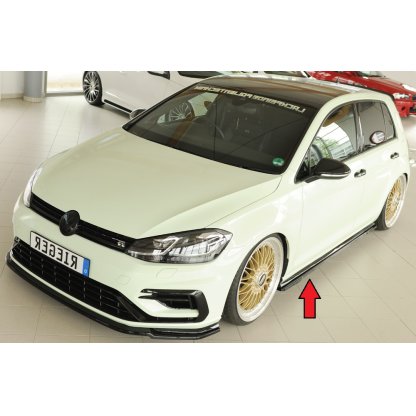 Rieger spoiler pod boční práh mont. strana levá pro Volkswagen Golf 7 R-Line 3-dvéř., 02/17-, plast ABS lakovaný do černé lesklé barvy