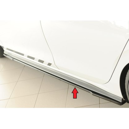 Rieger spoiler pod boční práh mont. strana levá pro Volkswagen Golf 8 GTI Clubsport 5-dvéř., 10/20-, plast ABS lakovaný do černé lesklé barvy