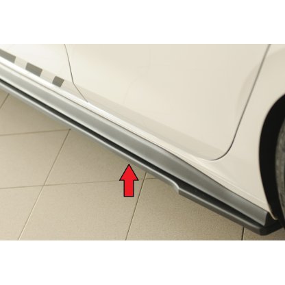 Rieger spoiler pod boční práh mont. strana levá pro Volkswagen Golf 8 GTI Clubsport 5-dvéř., r.v. 10/20-, plast ABS bez povrchové úpravy