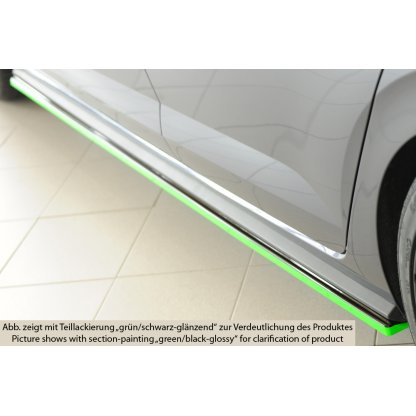 Rieger spoiler pod boční práh mont. strana levá pro Volkswagen Polo AW 5-dvéř., 06/21-, plast ABS lakovaný do černé lesklé barvy