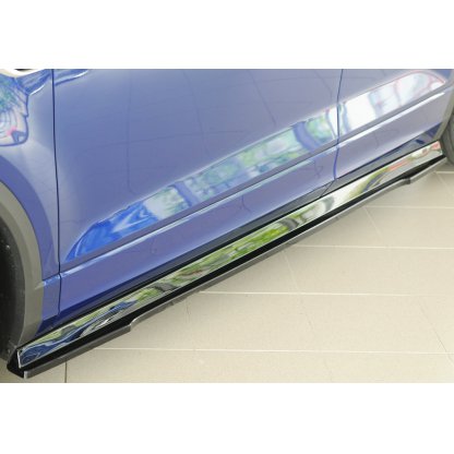 Rieger spoiler pod boční práh mont. strana levá pro Volkswagen T-roc R A1 5-dvéř., 01/22-, plast ABS lakovaný do černé lesklé barvy