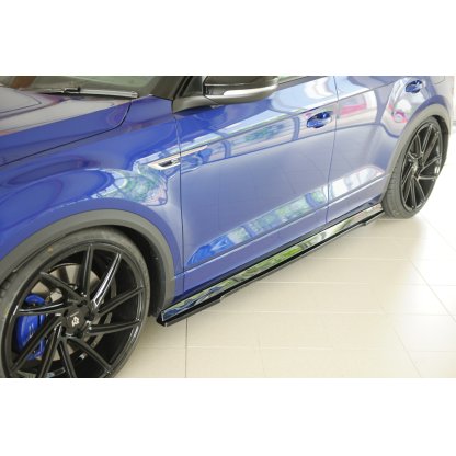 Rieger spoiler pod boční práh mont. strana levá pro Volkswagen T-roc R A1 5-dvéř., 01/22-, plast ABS lakovaný do černé lesklé barvy