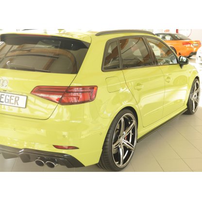 Rieger spoiler pod boční práh mont. strana pravá pro Audi A3 S3 8V 5-dvéř. (sportback 8VA) vč. faceliftu, r.v. 05/13-08/16, 09/16-, plast ABS bez povrchové úpravy