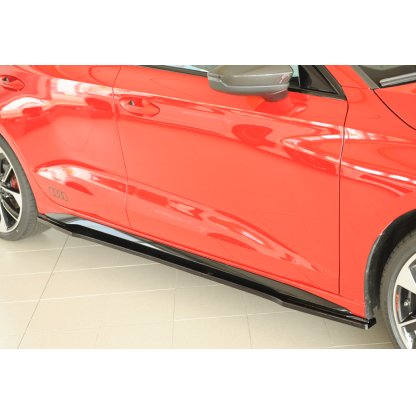 Rieger spoiler pod boční práh mont. strana pravá pro Audi A3 S3 GY 5-dvéř. (sedan), 07/20-, plast ABS lakovaný do černé lesklé barvy