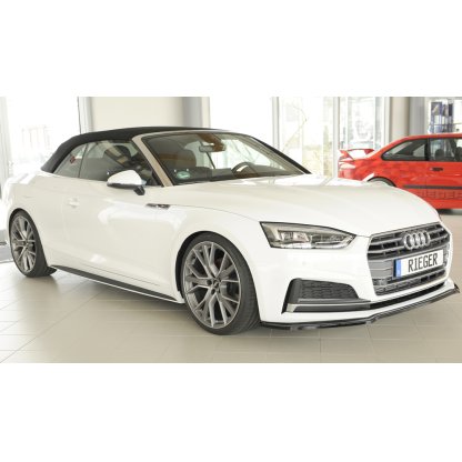 Rieger spoiler pod boční práh mont. strana pravá pro Audi A5 S5 B9, F5 kabriolet, kupé před faceliftem, r.v. 11/16-12/19, plast ABS bez povrchové úpravy