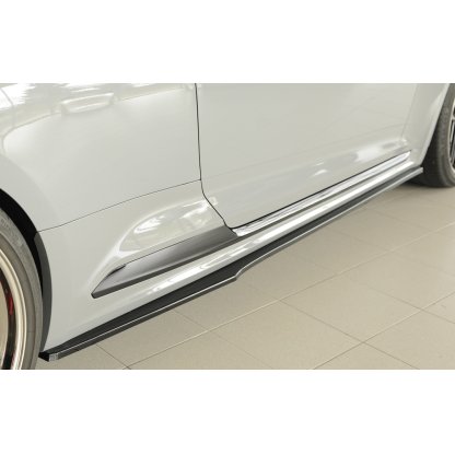 Rieger spoiler pod boční práh mont. strana pravá pro Audi RS5 B9, F5 kupé, 03/17-02/20, plast ABS lakovaný do černé lesklé barvy