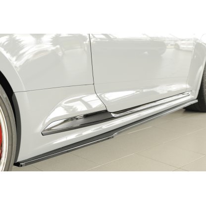 Rieger spoiler pod boční práh mont. strana pravá pro Audi RS5 B9, F5 kupé, 03/17-02/20, plast ABS lakovaný do černé lesklé barvy