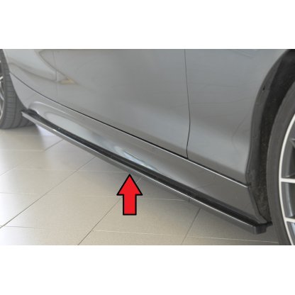 Rieger spoiler pod boční práh mont. strana pravá pro BMW řada 1 F20 sedan / 4-dvéř. vč. faceliftu, 05/2015-, 09/11-03/2015, plast ABS lakovaný do černé lesklé barvy