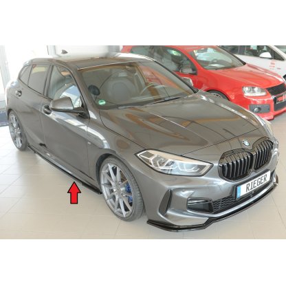 Rieger spoiler pod boční práh mont. strana pravá pro BMW řada 1 F40 hatchback / 4-dr., 07/19-, plast ABS lakovaný do černé lesklé barvy