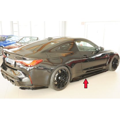 Rieger spoiler pod boční práh mont. strana pravá pro BMW Řada 4 G82 M4 CSL G34MKS kupé, 07/22-, plast ABS lakovaný do černé lesklé barvy