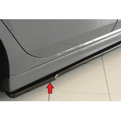 Rieger spoiler pod boční práh mont. strana pravá pro Seat Leon 5F 5-dvéř., 01/17-, plast ABS lakovaný do černé lesklé barvy