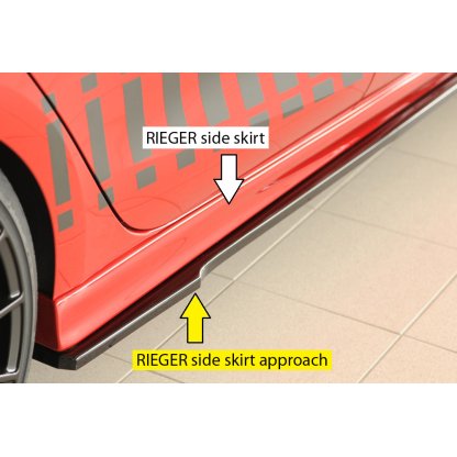 Rieger spoiler pod boční práh mont. strana pravá pro Seat Leon KL 5-dvéř., 04/20-, plast ABS lakovaný do černé lesklé barvy