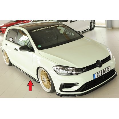 Rieger spoiler pod boční práh mont. strana pravá pro Volkswagen Golf 7 R-Line 3-dvéř., 02/17-, plast ABS lakovaný do černé lesklé barvy