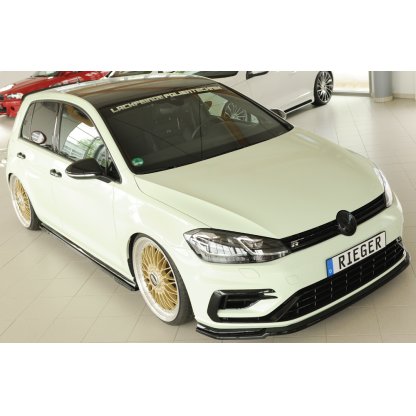 Rieger spoiler pod boční práh mont. strana pravá pro Volkswagen Golf 7 R-Line 3-dvéř., 02/17-, plast ABS lakovaný do černé lesklé barvy
