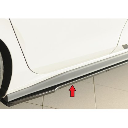 Rieger spoiler pod boční práh mont. strana pravá pro Volkswagen Golf 8 GTI Clubsport 5-dvéř., 10/20-, plast ABS lakovaný do černé lesklé barvy