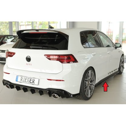 Rieger spoiler pod boční práh mont. strana pravá pro Volkswagen Golf 8 GTI Clubsport 5-dvéř., 10/20-, plast ABS lakovaný do černé lesklé barvy