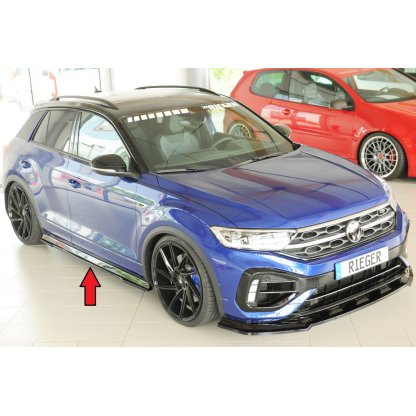 Rieger spoiler pod boční práh mont. strana pravá pro Volkswagen T-roc R A1 5-dvéř., 01/22-, plast ABS lakovaný do černé lesklé barvy
