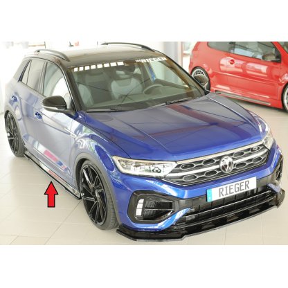 Rieger spoiler pod boční práh mont. strana pravá pro Volkswagen T-roc R A1 5-dvéř., 01/22-, plast ABS lakovaný do černé lesklé barvy