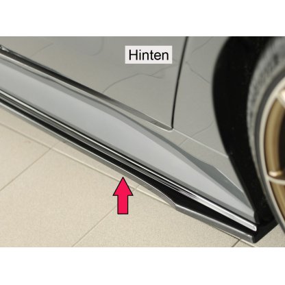 Rieger spoiler pod boční práh mont. strana pro BMW i4 G26 G4C gran coupe (5-dvéř.), 11/21-, plast ABS lakovaný do černé lesklé barvy, levá strana