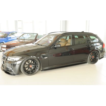 Rieger spoiler pod boční práh mont. strana pro BMW řada 3 E91 touring, 09/08-, plast ABS lakovaný do černé lesklé barvy, levá strana