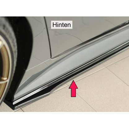 Rieger spoiler pod boční práh mont. strana pro BMW řada 4 G26 gran coupe (5-dvéř.), 07/20-, plast ABS lakovaný do černé lesklé barvy, pravá strana