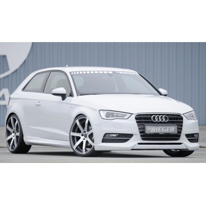 Rieger spoiler pod přední nárazník pro Audi A3 8V 3-dvéř. (hatchback 8V1), 5-dvéř. (sportback 8VA) před faceliftem, r.v. 07/12-08/16, plast ABS bez povrchové úpravy
