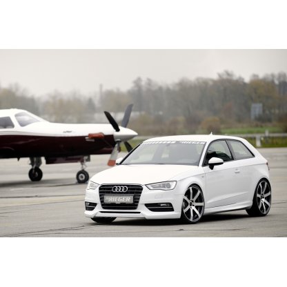 Rieger spoiler pod přední nárazník pro Audi A3 8V 3-dvéř. (hatchback 8V1), 5-dvéř. (sportback 8VA) před faceliftem, r.v. 07/12-08/16, plast ABS bez povrchové úpravy