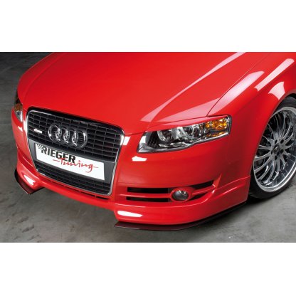 Rieger spoiler pod přední nárazník pro Audi A4 8E, 8H avant, kabriolet, sedan po faceliftu, r.v. 01/06-, 11/04-, plast ABS bez povrchové úpravy