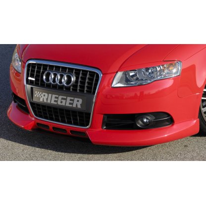 Rieger spoiler pod přední nárazník pro Audi A4 8E avant, sedan po faceliftu, r.v. 11/04-, plast ABS bez povrchové úpravy, s žebrováním