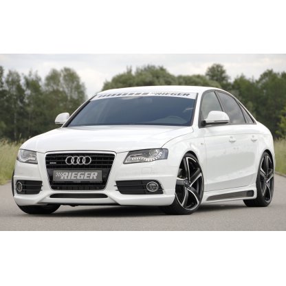 Rieger spoiler pod přední nárazník pro Audi A4 B8, B81 avant, sedan před faceliftem, r.v. 11/07-12/11, plast ABS bez povrchové úpravy, S-Line