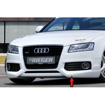 Rieger spoiler pod přední nárazník pro Audi A5 B8, B81 kabriolet, kupé, Sportback před faceliftem, r.v. 06/07-07/11, plast ABS bez povrchové úpravy, S-Line