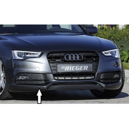 Rieger spoiler pod přední nárazník pro Audi A5 S5 B8, B81 kabriolet, kupé, Sportback po faceliftu, r.v. 10/11-06/16, plast ABS bez povrchové úpravy