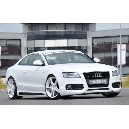Rieger spoiler pod přední nárazník pro Audi A5 S5 B8, B81 kabriolet, kupé, Sportback před faceliftem, r.v. 06/07-07/11, plast ABS bez povrchové úpravy, pouze S-Line