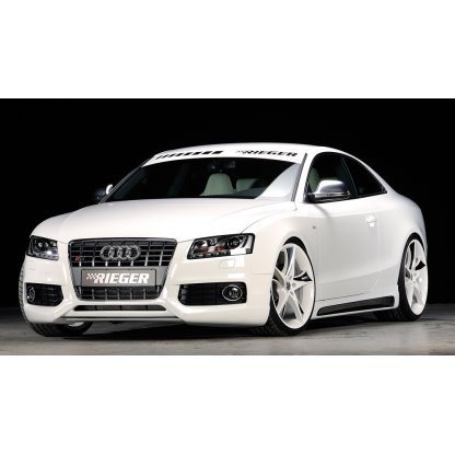 Rieger spoiler pod přední nárazník pro Audi A5 S5 B8, B81 kabriolet, kupé, Sportback před faceliftem, r.v. 06/07-07/11, plast ABS bez povrchové úpravy, pouze S5