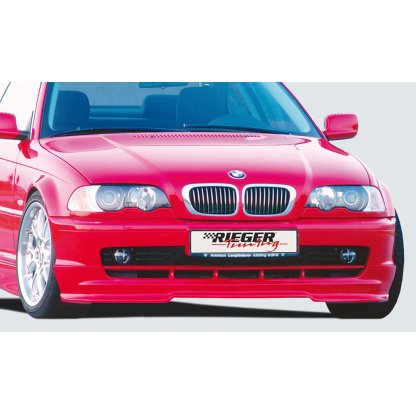 Rieger spoiler pod přední nárazník pro BMW řada 3 E46 kabriolet, kupé, r.v. 01/00-01/02, plast ABS bez povrchové úpravy, včetně integrované lipy