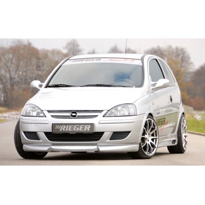 Rieger spoiler pod přední nárazník pro Opel Corsa C 3-dvéř., 5-dvéř. po faceliftu, r.v. 06/03-, plast ABS bez povrchové úpravy