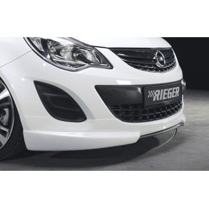 Rieger spoiler pod přední nárazník pro Opel Corsa D 3-dvéř., 5-dvéř. po faceliftu, r.v. 01/11-, plast ABS bez povrchové úpravy, bez žebrování