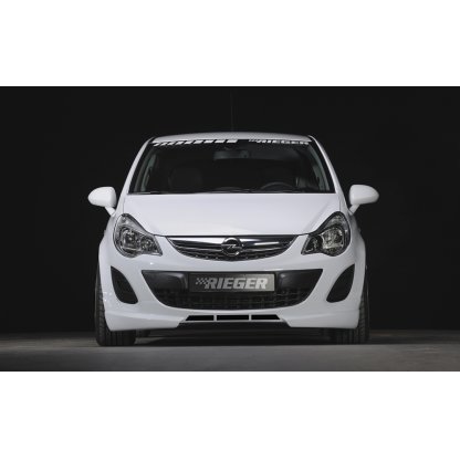 Rieger spoiler pod přední nárazník pro Opel Corsa D 3-dvéř., 5-dvéř. po faceliftu, r.v. 01/11-, plast ABS bez povrchové úpravy, s žebrováním