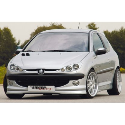 Rieger spoiler pod přední nárazník pro Peugeot 206 convertible CC, sedan, r.v. 09/98-05/06, plast ABS bez povrchové úpravy, pro vozy s nárazníkem s velkými větracími otvory