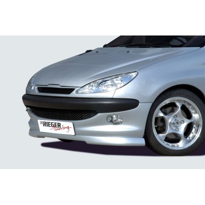Rieger spoiler pod přední nárazník pro Peugeot 206 convertible CC, sedan, r.v. 09/98-05/06, plast ABS bez povrchové úpravy, určeno pro orig. menší nárazník (mimo GT)