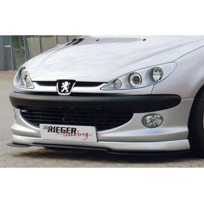 Rieger spoiler pod přední nárazník pro Peugeot 206 convertible CC, sedan, r.v. 09/98-05/06, plast ABS bez povrchové úpravy, určeno pro orig. menší nárazník (mimo GT)