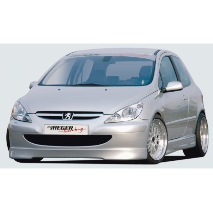Rieger spoiler pod přední nárazník pro Peugeot 307 break, combi, convertible CC, sedan před faceliftem, r.v. 04/01-04/05, plast ABS bez povrchové úpravy