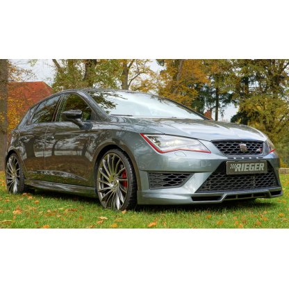 Rieger spoiler pod přední nárazník pro Seat Leon 5F 3-dvéř. (sc), 5-dvéř., 5-dvéř. (ST/Combi) před faceliftem, r.v. 10/12-12/16, plast ABS bez povrchové úpravy