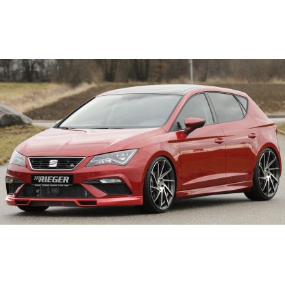 Rieger spoiler pod přední nárazník pro Seat Leon FR 5F 3-dvéř. (sc), 5-dvéř., 5-dvéř. (ST/Combi) po faceliftu, r.v. 01/17-, plast ABS bez povrchové úpravy
