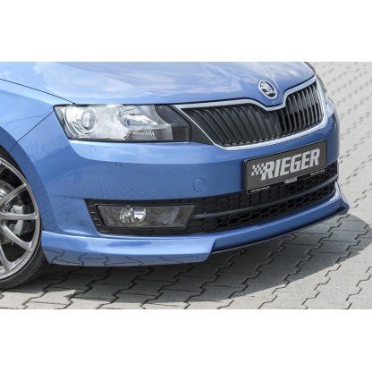 Rieger spoiler pod přední nárazník pro Škoda Rapid NH notchback, spaceback vč. faceliftu, r.v. 05/17-, 07/12-04/17, plast ABS bez povrchové úpravy