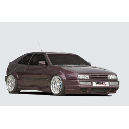 Rieger spoiler pod přední nárazník pro Volkswagen Corrado 53I kupé, r.v. 88-95, plast ABS bez povrchové úpravy, vč. mřížky